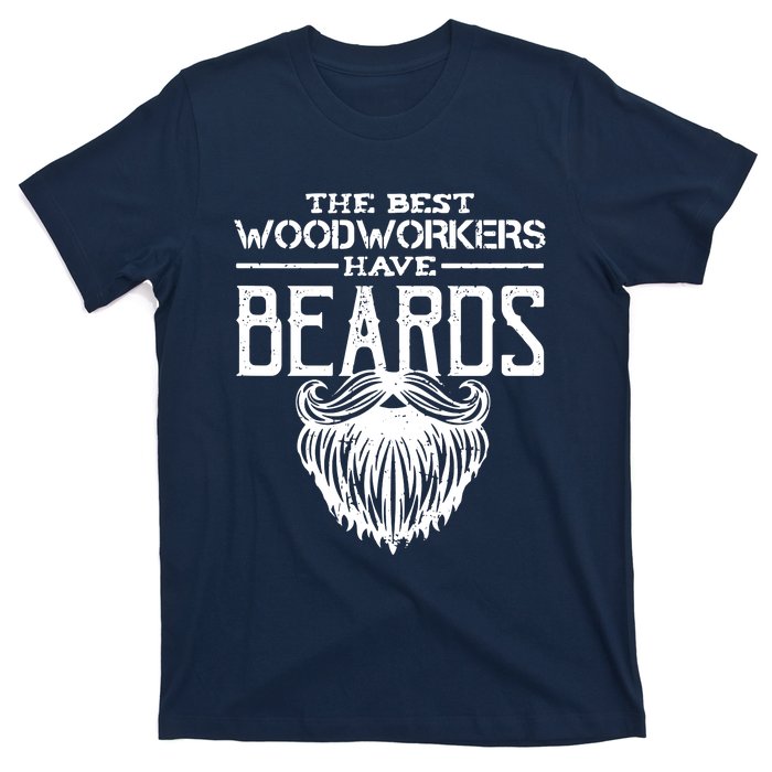 Woodworking Gift Woodworker Carpentry Beard T-Shirt