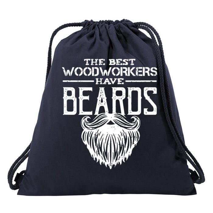 Woodworking Gift Woodworker Carpentry Beard Drawstring Bag