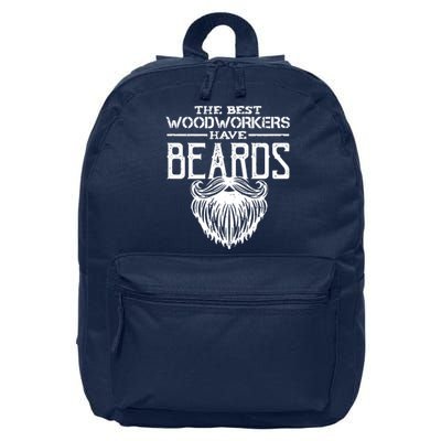 Woodworking Gift Woodworker Carpentry Beard 16 in Basic Backpack