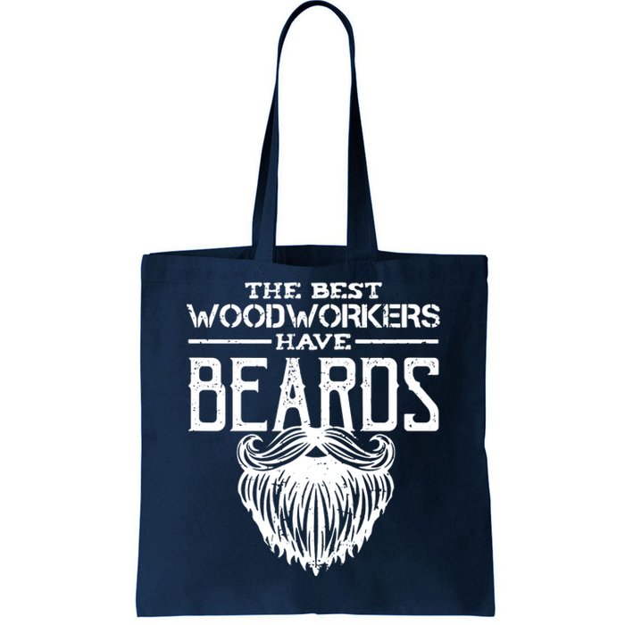 Woodworking Gift Woodworker Carpentry Beard Tote Bag