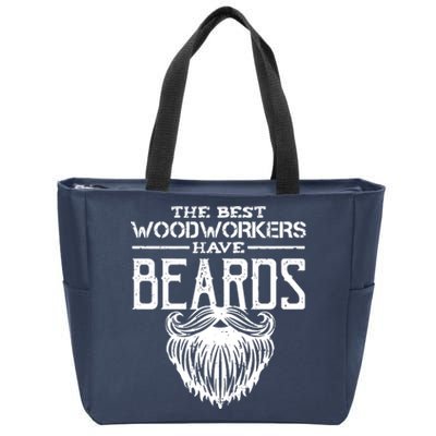 Woodworking Gift Woodworker Carpentry Beard Zip Tote Bag