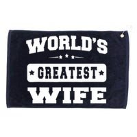 World's Greatest Wife Great Gift Couple - Unisex Grommeted Golf Towel