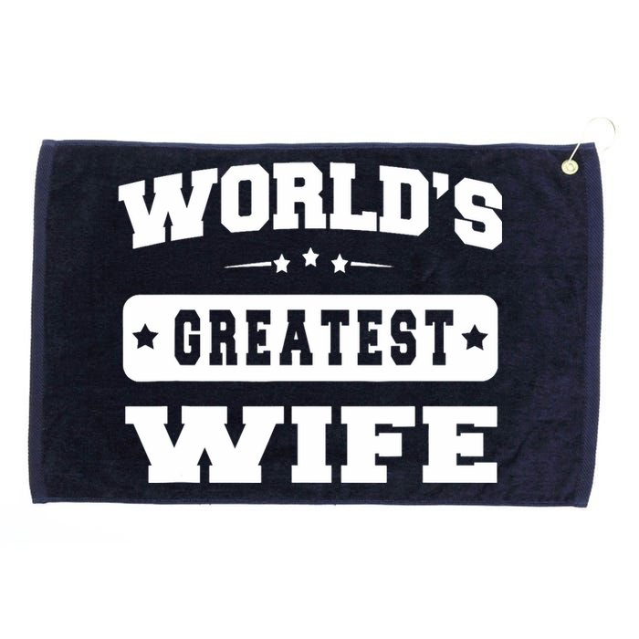 World's Greatest Wife Great Gift Couple - Unisex Grommeted Golf Towel