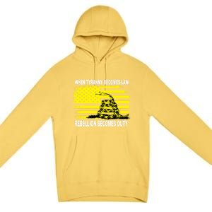 Whentyrannybecomeslawrebellionbecomesdutysnake Gift Premium Pullover Hoodie