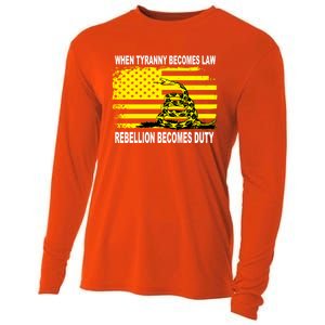 Whentyrannybecomeslawrebellionbecomesdutysnake Gift Cooling Performance Long Sleeve Crew