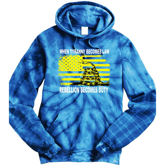 Whentyrannybecomeslawrebellionbecomesdutysnake Gift Tie Dye Hoodie