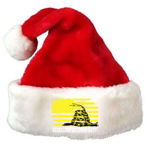 Whentyrannybecomeslawrebellionbecomesdutysnake Gift Premium Christmas Santa Hat