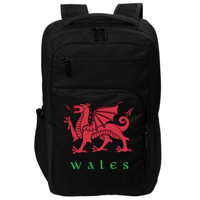 Wales Gift Welsh Red Dragon Cymru Impact Tech Backpack