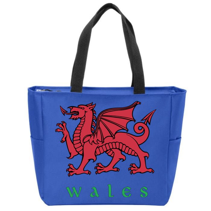 Wales Gift Welsh Red Dragon Cymru Zip Tote Bag