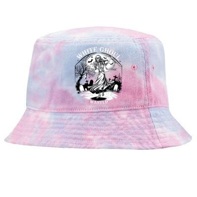 White Ghoul Wasted Funny Halloween Drinking Party Women Halloween Costume Tie-Dyed Bucket Hat