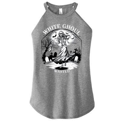 White Ghoul Wasted Funny Halloween Drinking Party Women Halloween Costume Women’s Perfect Tri Rocker Tank