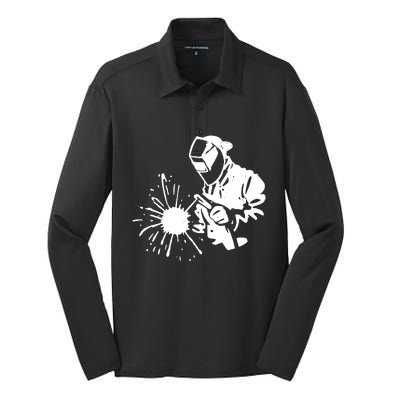 Welder Graduation Silk Touch Performance Long Sleeve Polo