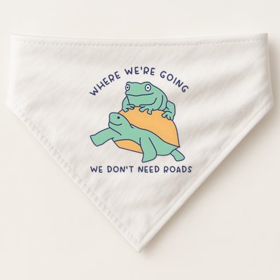 WeRe Going We DonT Need Roads USA-Made Doggie Bandana