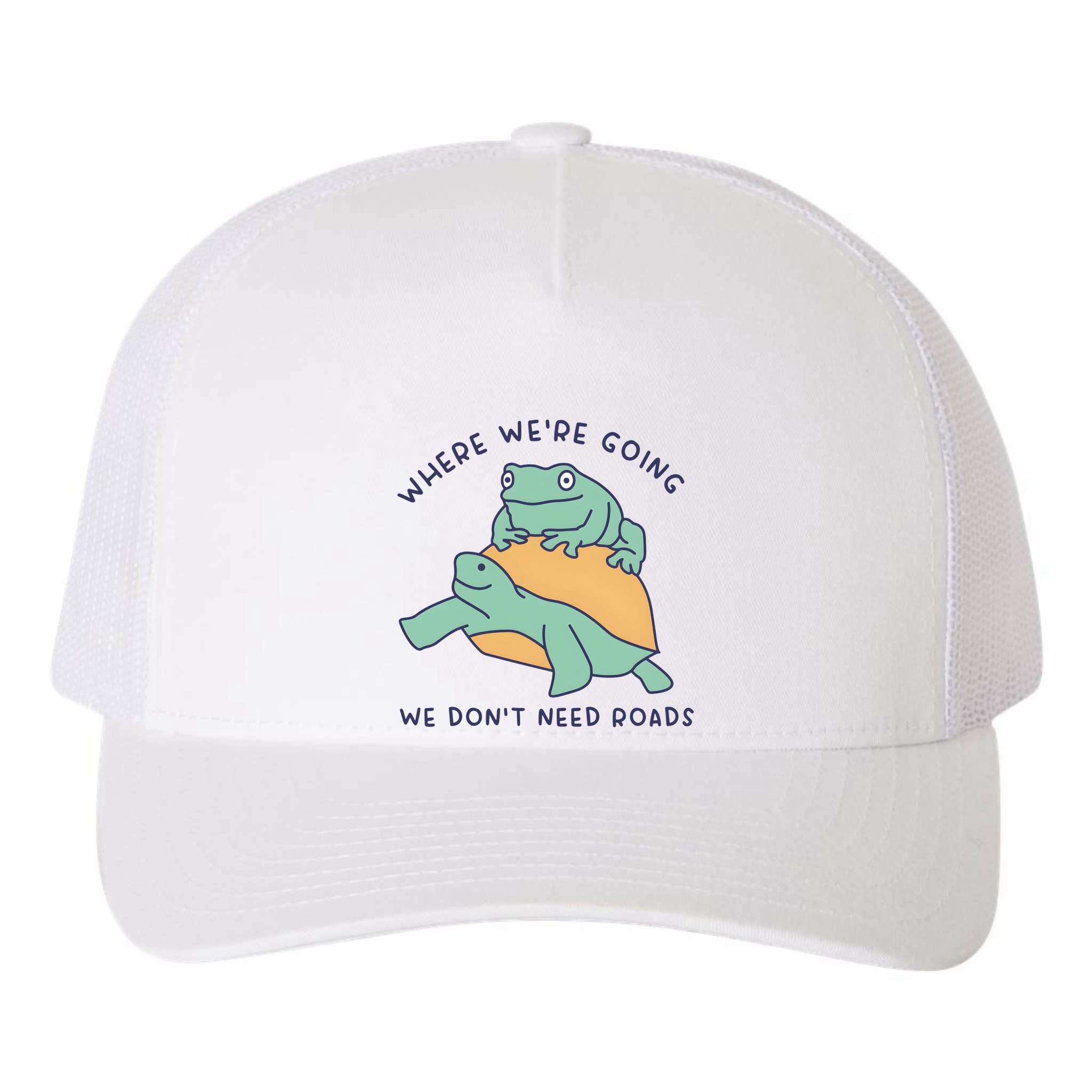 WeRe Going We DonT Need Roads Yupoong Adult 5-Panel Trucker Hat