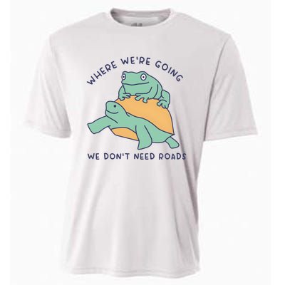 WeRe Going We DonT Need Roads Cooling Performance Crew T-Shirt