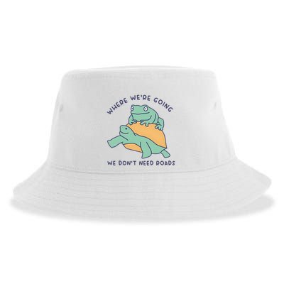 WeRe Going We DonT Need Roads Sustainable Bucket Hat