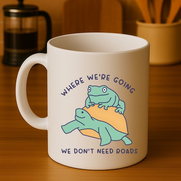 WeRe Going We DonT Need Roads Mug