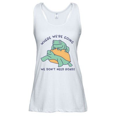 WeRe Going We DonT Need Roads Ladies Essential Flowy Tank