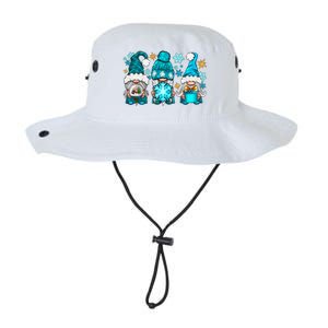 Winter Gnomies Xmas Blue Plaid Gnomes Meaningful Gift Legacy Cool Fit Booney Bucket Hat