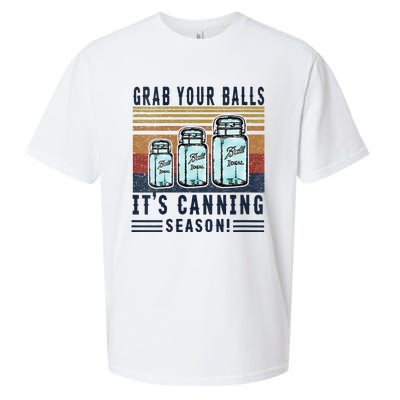 Womens Grab Your Balls Its Canning Season Sueded Cloud Jersey T-Shirt