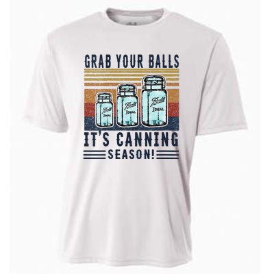 Womens Grab Your Balls Its Canning Season Cooling Performance Crew T-Shirt