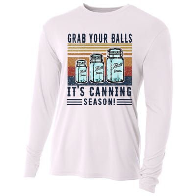 Womens Grab Your Balls Its Canning Season Cooling Performance Long Sleeve Crew