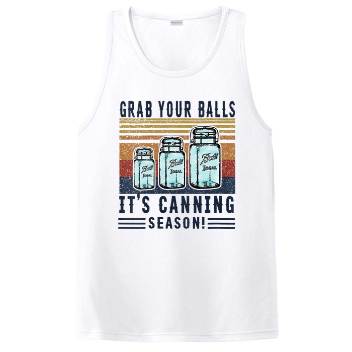 Womens Grab Your Balls Its Canning Season PosiCharge Competitor Tank