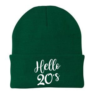 Wo Hello 20's Wo 20 Year Old 20th Birthday Gift Bday Squad Knit Cap Winter Beanie