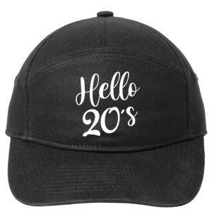 Wo Hello 20's Wo 20 Year Old 20th Birthday Gift Bday Squad 7-Panel Snapback Hat