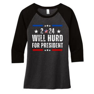 Will Hurd 2024 Women's Tri-Blend 3/4-Sleeve Raglan Shirt