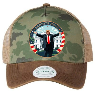 White House 2024 President 47 Daddys Home Funny Donald Trump Legacy Tie Dye Trucker Hat