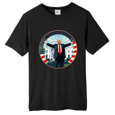 White House 2024 President 47 Daddys Home Funny Donald Trump Tall Fusion ChromaSoft Performance T-Shirt