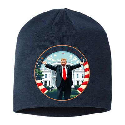 White House 2024 President 47 Daddys Home Funny Donald Trump Sustainable Beanie