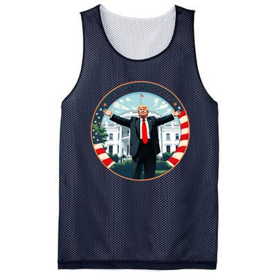 White House 2024 President 47 Daddys Home Funny Donald Trump Mesh Reversible Basketball Jersey Tank