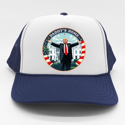 White House 2024 President 47 Daddys Home Funny Donald Trump Trucker Hat