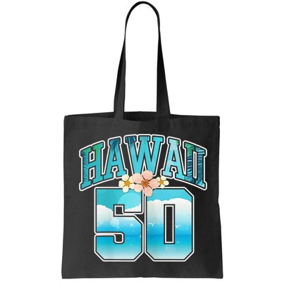 Wo Hawaii 50 50th Birthday Hawaiian Aloha Beach Hibiscus Bag