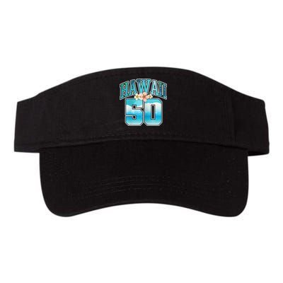 Wo Hawaii 50 50th Birthday Hawaiian Aloha Beach Hibiscus Visor