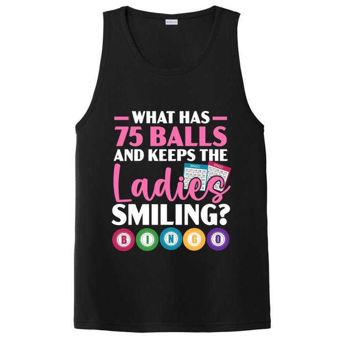 What Has 75 Balls And Keeps The Ladies Smiling Bingo Player PosiCharge Competitor Tank