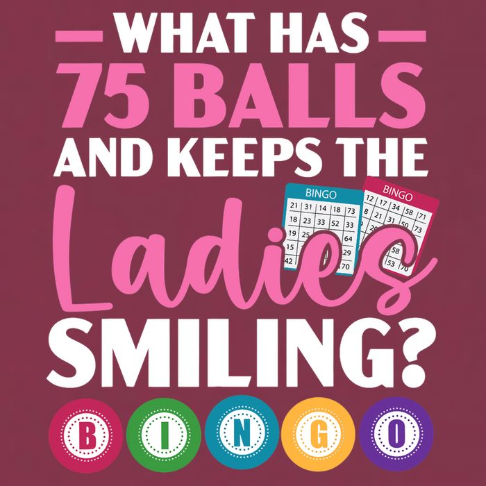 What Has 75 Balls And Keeps The Ladies Smiling Bingo Player 16oz Travel Tumbler