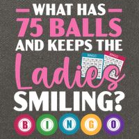 What Has 75 Balls And Keeps The Ladies Smiling Bingo Player Cotton Canvas Backpack