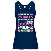 What Has 75 Balls And Keeps The Ladies Smiling Bingo Player Ladies Essential Flowy Tank