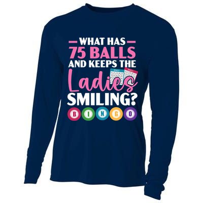 What Has 75 Balls And Keeps The Ladies Smiling Bingo Player Cooling Performance Long Sleeve Crew