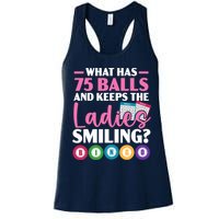 What Has 75 Balls And Keeps The Ladies Smiling Bingo Player Womens Tank Top