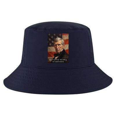 William Harrison 9th President Of The United States Portrait Cool Comfort Performance Bucket Hat