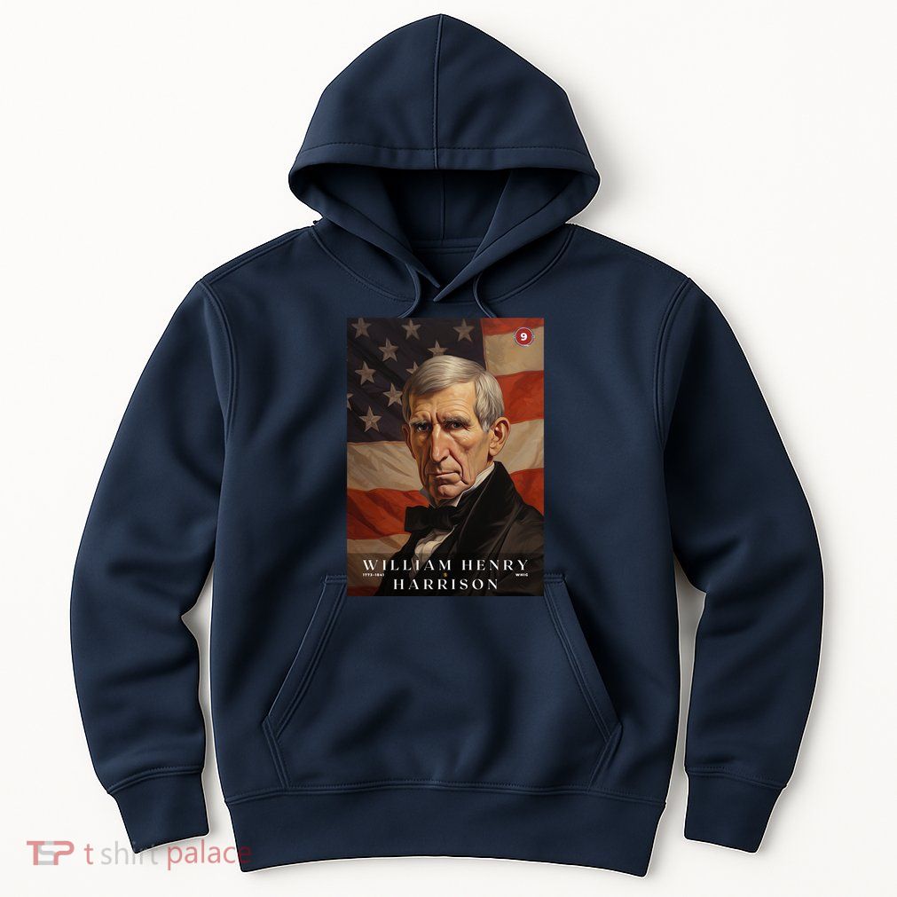 William Harrison 9th President Of The United States Portrait Hoodie