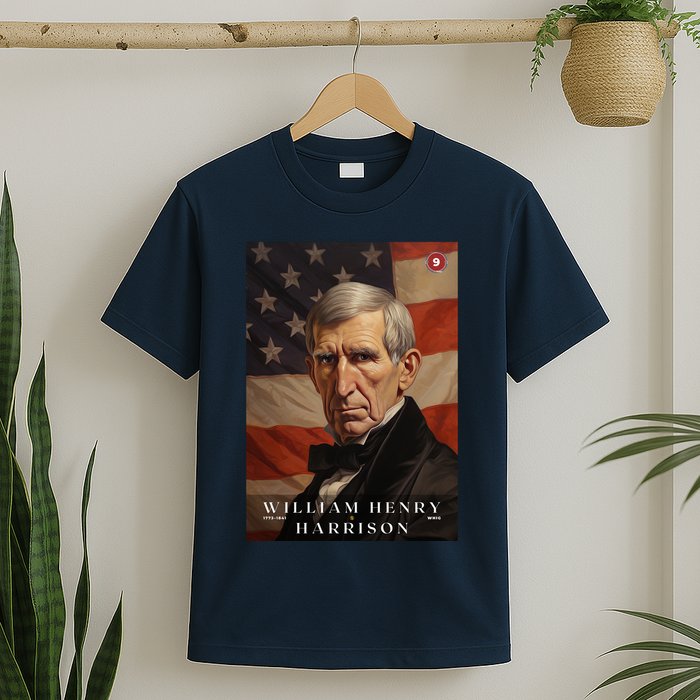 William Harrison 9th President Of The United States Portrait T-Shirt