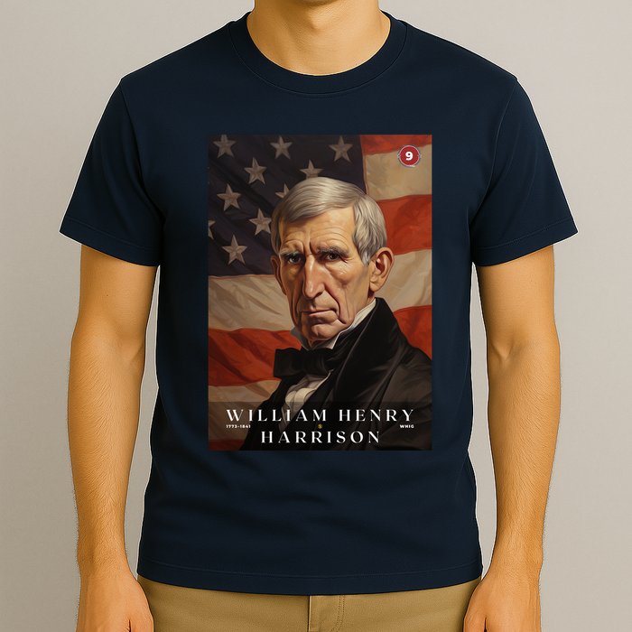 William Harrison 9th President Of The United States Portrait T-Shirt