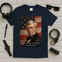 William Harrison 9th President Of The United States Portrait T-Shirt