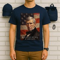 William Harrison 9th President Of The United States Portrait T-Shirt