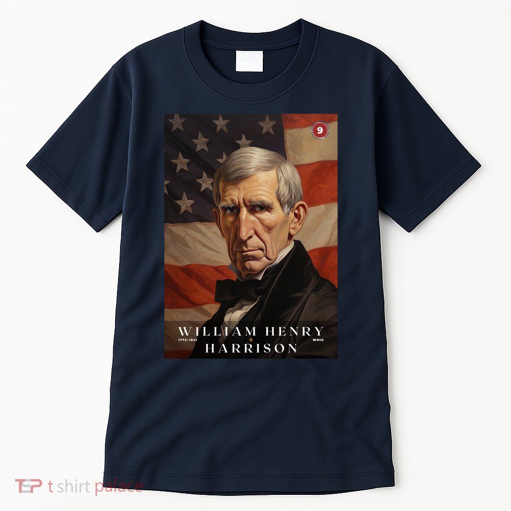William Harrison 9th President Of The United States Portrait Tall T-Shirt